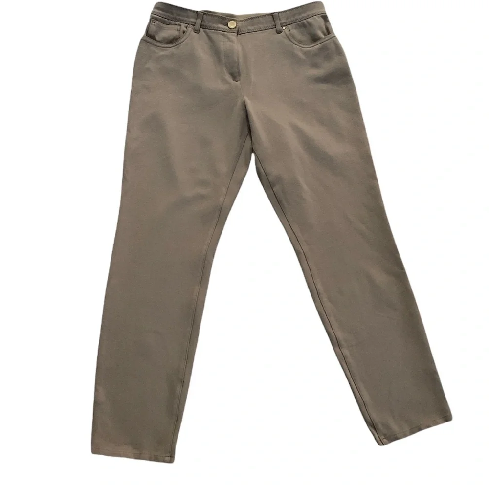 CHICO'S So Slimming Peyton Basic Pants Sz 1.5‎ (10) Taupe #210G